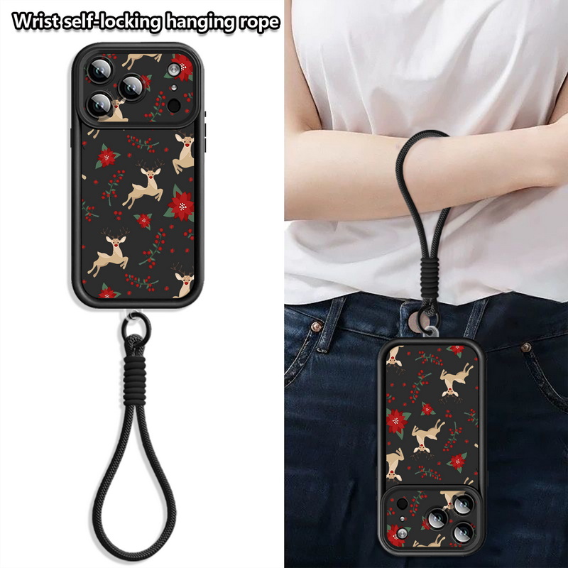 Phone Cases Red Deer - Custodia per telefono con cordino per