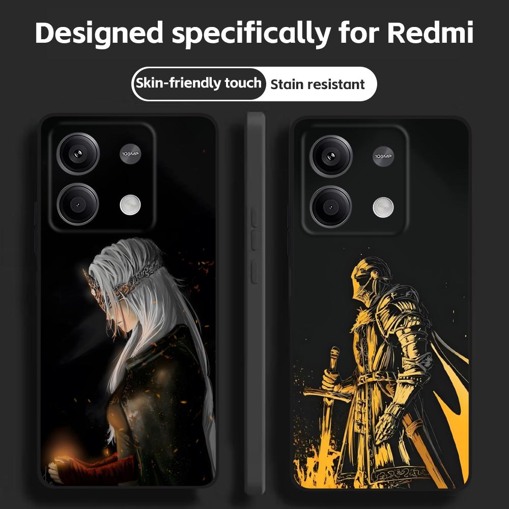 Phone Cases Redmi - Cover per telefono morbida nera per