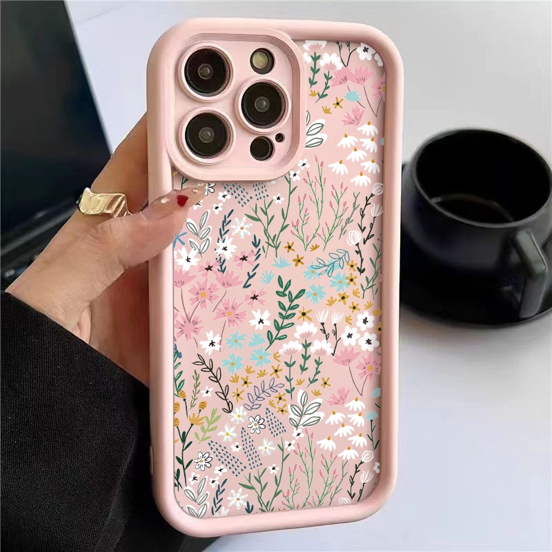 Phone Cases Redmi - Custodia Rosa con Motivo Floreale in