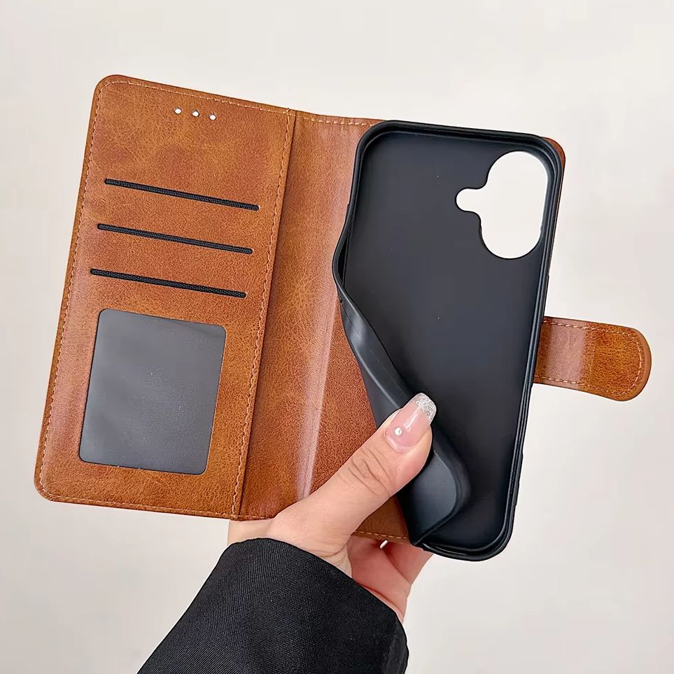 Flip Leather Case - Custodia a Portafoglio in Pelle PU