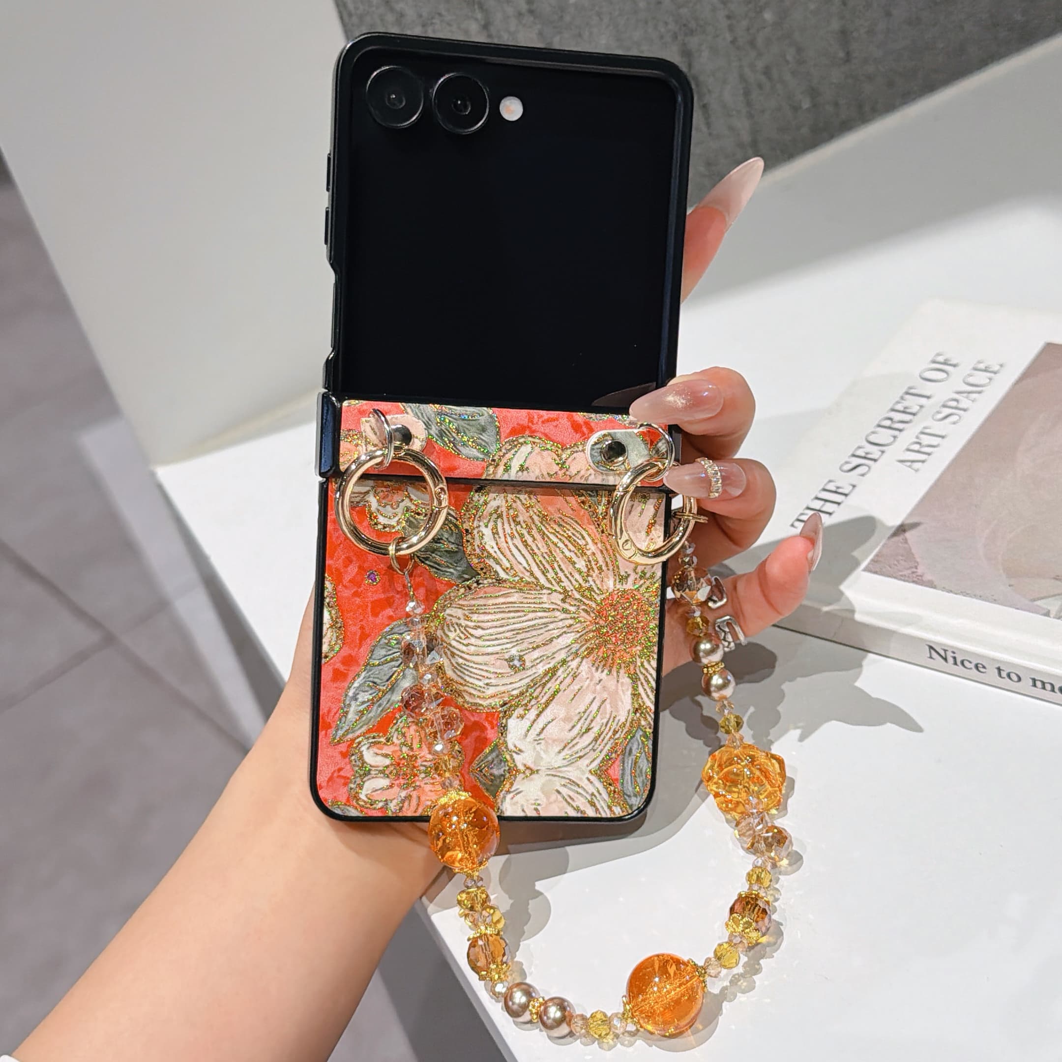 Flip Leather Case - Custodia Protettiva in Pelle PU con