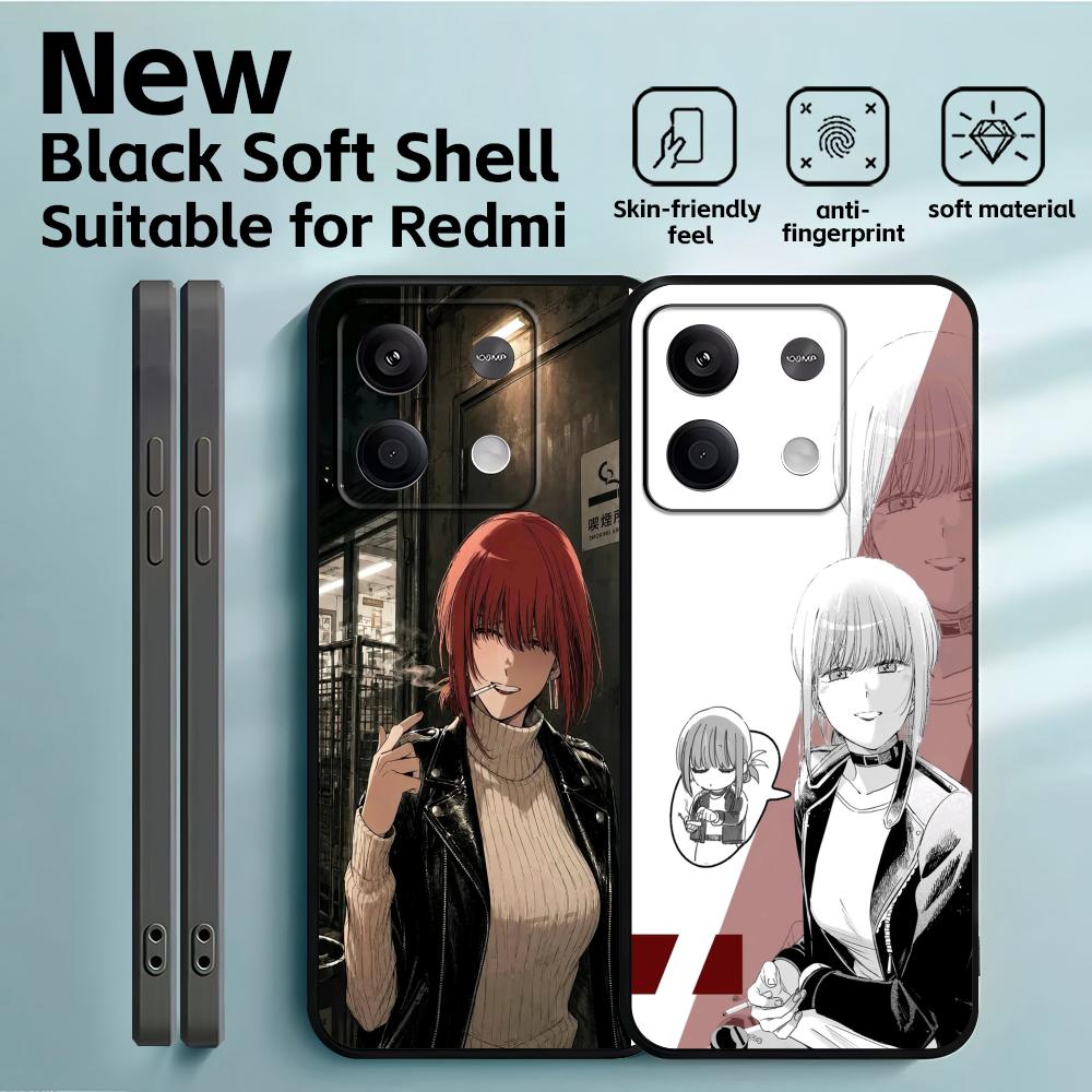 Phone Cases Redmi - Cover per telefono morbida nera con