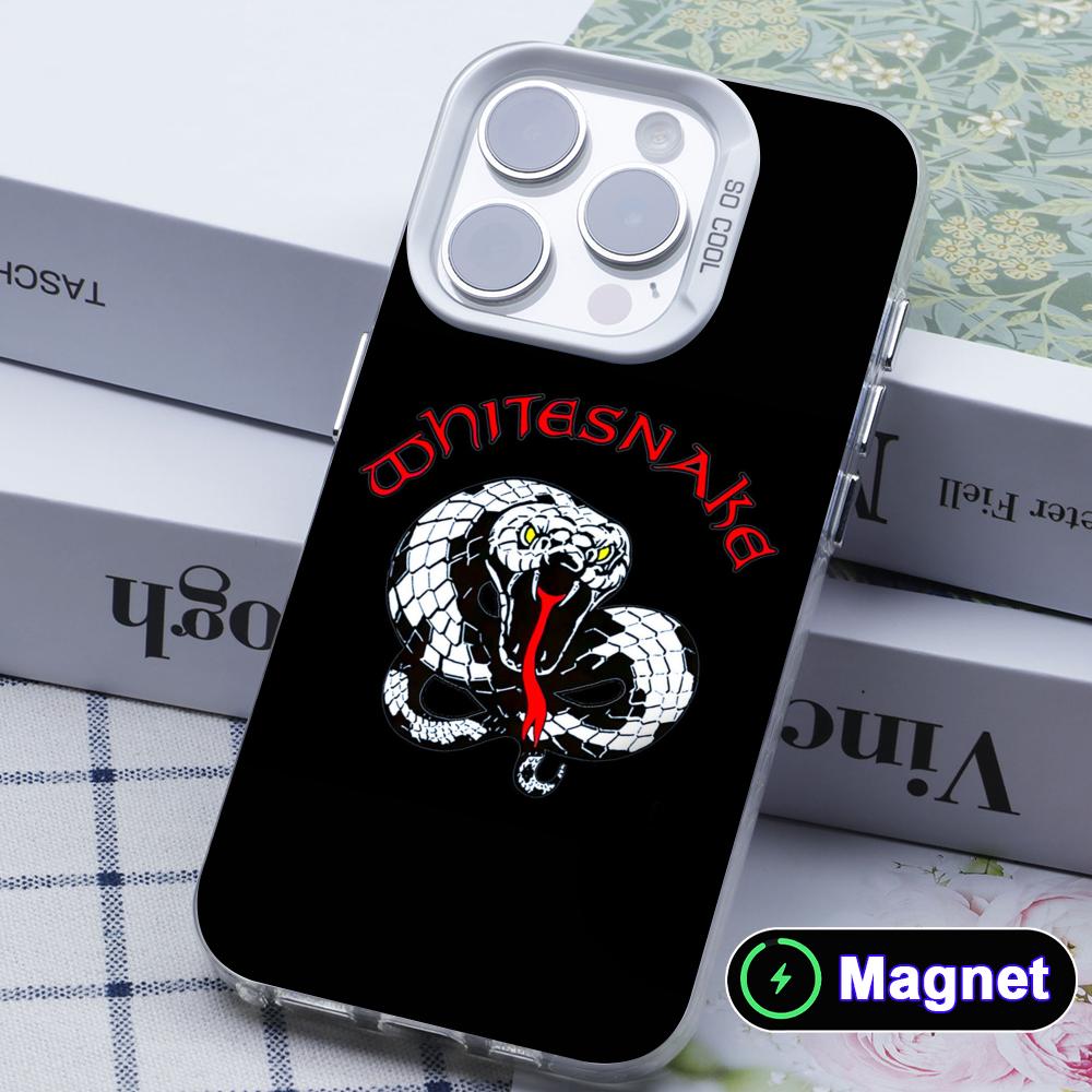 Phone Cases With Magnet - Custodia per telefono Fashion White Snake