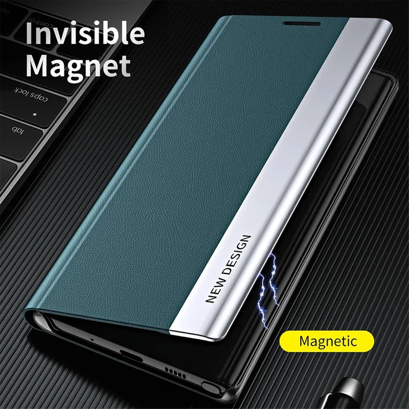Flip Leather Case - Custodie di Lusso in Pelle con
